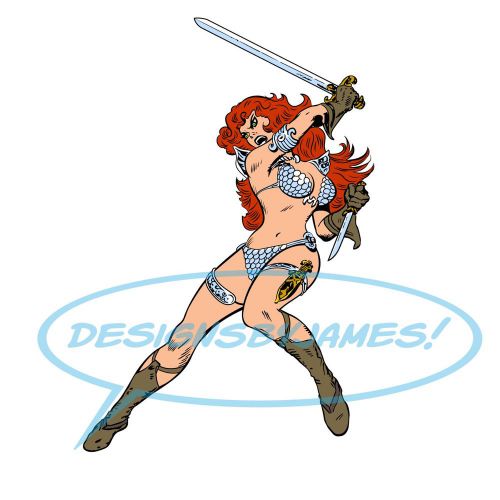 Red sonja vector art for sale