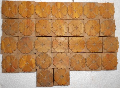 30 piece Unique Vintage Flower Border Wood wooden Letterpress blocks Unused s961