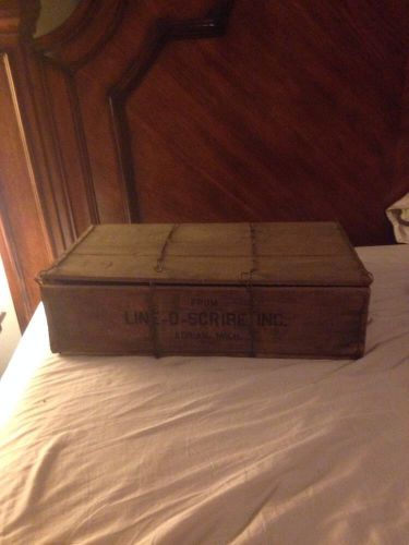 Vintage 1940s Line-O-Scribe Wooden Box For Printing Press