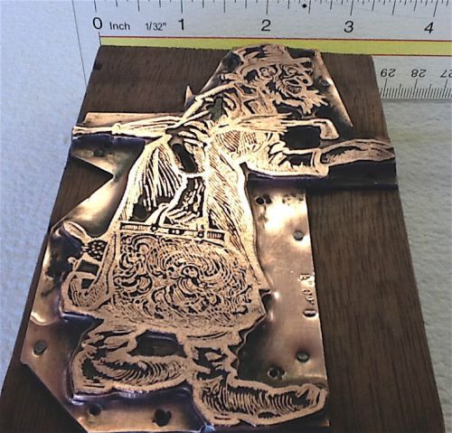 Letterpress - Copper Artwork on Cherry Wood Printing Block