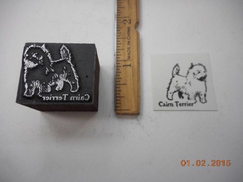 Printing Letterpress Printers Block, Cairn Terrier Dog