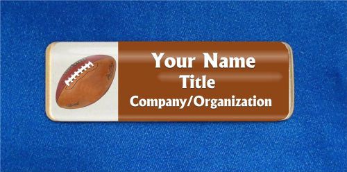 Football custom personalized name tag badge id brown player coach team sales for sale