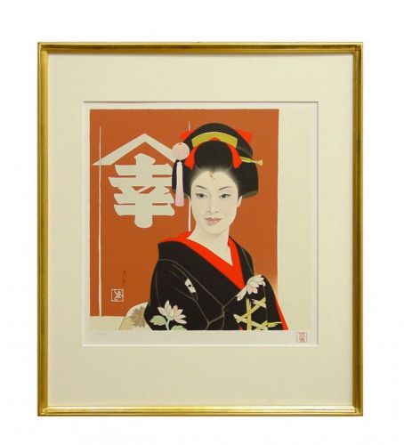 Silk screen hibari misora bentenkozo 25th anniversary 800-sheets limitation for sale