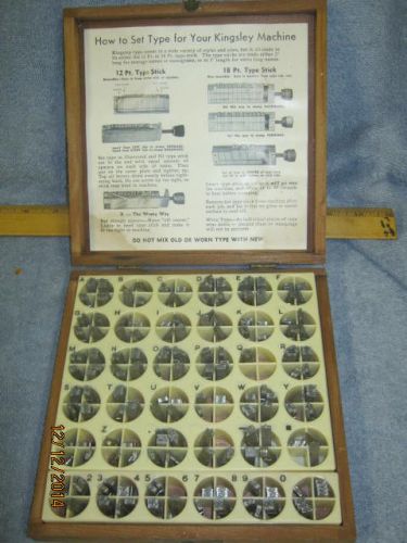 KINGSLEY FOIL PRINTING MACHINE type in wood original box