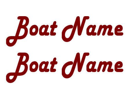 Boat Lettering Boat Name Vinly Decal Harlow Set of 2