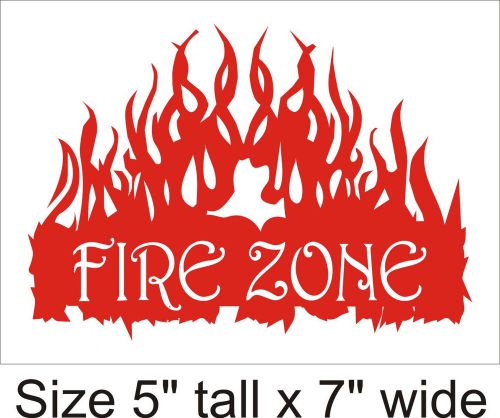 2X Fire Zone CAR AUTO VEHICLE WINDOW BUMPER VINYL GRAPHIC STICKERS DECALS