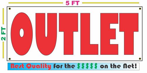 Full Color OUTLET Banner Sign NEW LARGER SIZE Best Price for The $$$$