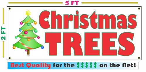 Full Color CHRISTMAS TREES Banner Sign NEW XL Larger Size Best Quality for the $