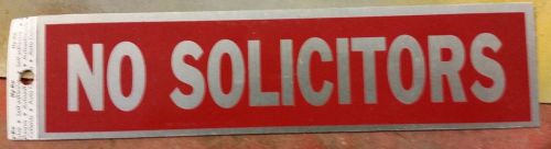 Hy-Ko 427 2&#034; x 8&#034;  Red No Solicitors Signs
