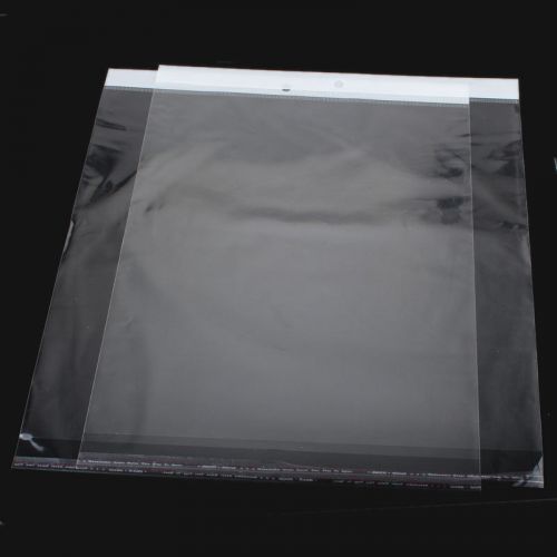 20PCs Self Adhesive Plastic Bags Transparent 36.5x30cm Usable size 31.5x30cm