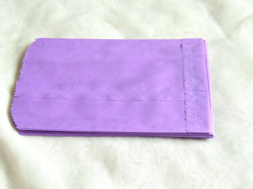 50 -5x7 PURPLE Paper Party Bags, Paper Merchandise Serrated Edged Bags