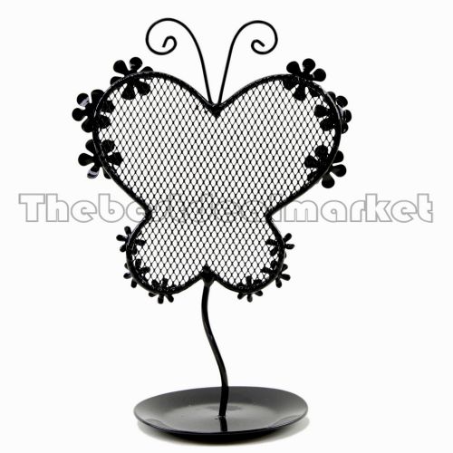 New fancy butterfly earring jewelry display stand holder black p0971 women gift for sale
