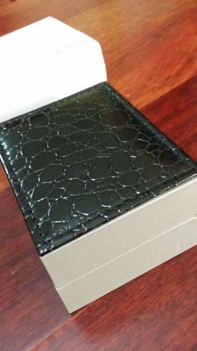 LOT OF 24 MODERN TWO TONE ALLIGATOR EMBOSSED LEATHERETTE NECKLACE / JEWELRY BOX