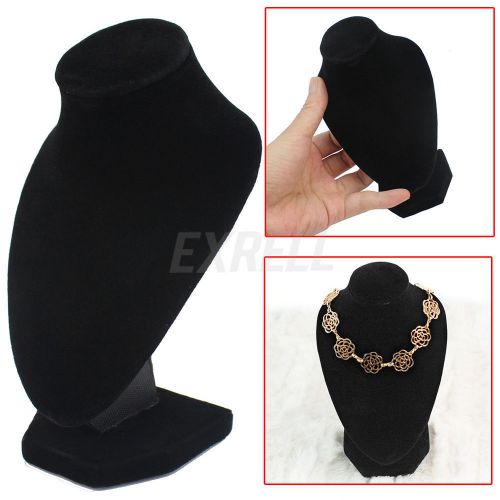 Velvet necklace chain jewelry display stand showcase neck bust holder rack hot for sale