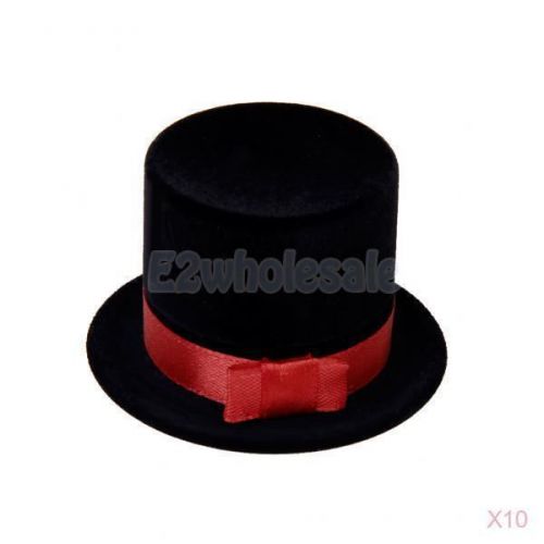 10x bridegroom dress hat cap velvet ring earring display storage box wedding for sale