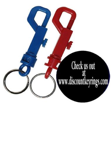 10 Piece BLUE Plastic Trigger Snap w 23mm Keyrings Attached