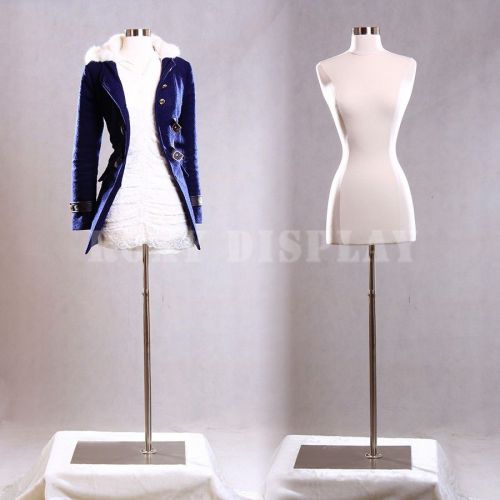 Female Mannequin Dress Form Hard Dress Form White F2/4W+BS-05