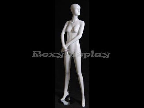 Female Fiberglass Glossy White Mannequin Eye Catching Abstract Style #MD-XD19W