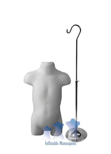 3/4 Toddler Form, White and Short Adjustable Hook Stand with 8&#034; Trumpet Base