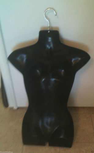 Black Plastic Clothing Display Mannequin Dress Form Female Torso With Hanger