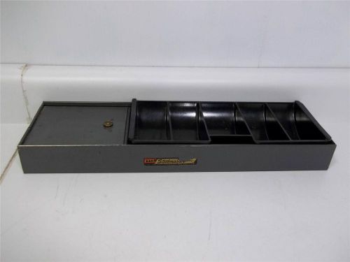 Asco steelmaster 15&#034;cash drawer insert side compartment plastic coin slot vtg for sale