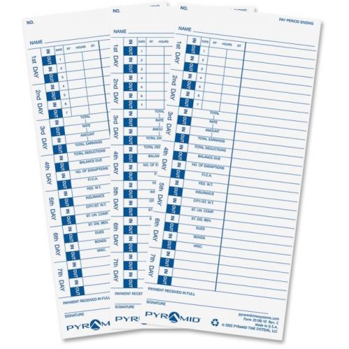 Pyramid time systems 35100-10 100pktime cards for pyramid for sale
