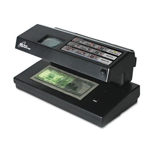 Royal sovereign portable 4-way counterfeit detector,uv,fluor.,magnetic,magnifier for sale