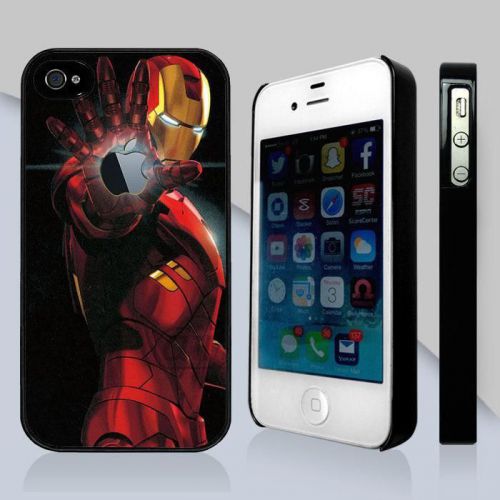Case - Iron Mad Hold Apple Logo Black Movie Film Heroes Hot - iPhone and Samsung