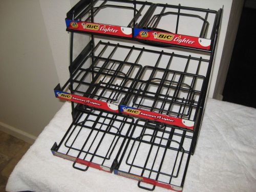 Bic lighter display rack 6 box metal 50 ct display rack sliding trays for sale