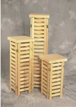 Columns-Pedestals Set of 3- Fold Up Easy Setup-No Tools