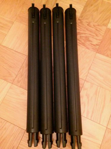 4 new lavi crowd control plastic stanchion, black-- 12 foot for sale