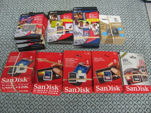Huge lot of 828gb of sandisk ultra emt wgreen micro &amp; memory card all pictured for sale