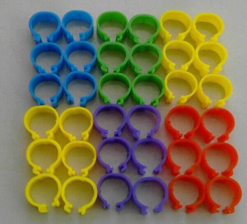 100Pcs Poultry Leg Bands Bird Chicks Ducks Clip-on Rings 16mm Free Shipping