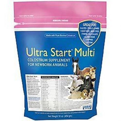 Ultra Start Multi Colostrum Supplement Newborn Calf Foals Lambs Pigs 16 oz