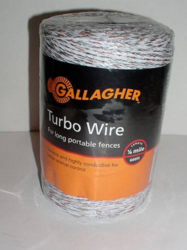 Gallagher turbo wire 1/8 mi 656&#039; long portable fences electric farm horse sheep for sale