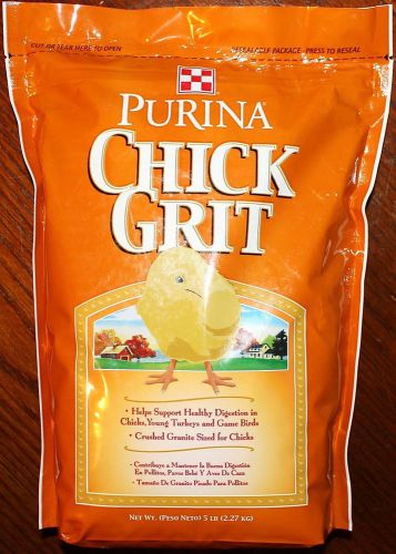 CHICK GRIT by Purina. 5 pounds. NEW. for Chicks, Quail, Turkeys etc. Granite