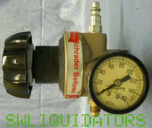 This is a used but working fine SCHRADER BELLOWS REGULATOR 3560-2200 PRESSURE