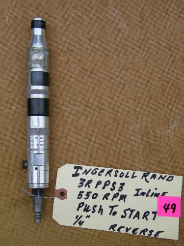 Ingersoll rand - inline nutrunner - 3rpps, 550 rpm, 1/4&#034; hex. reverse, used, usa for sale