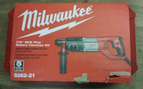 Milwaukee 5262-21 heavy duty 7/8&#034; sds plus rotary hammer drill kit 3-mode new! for sale