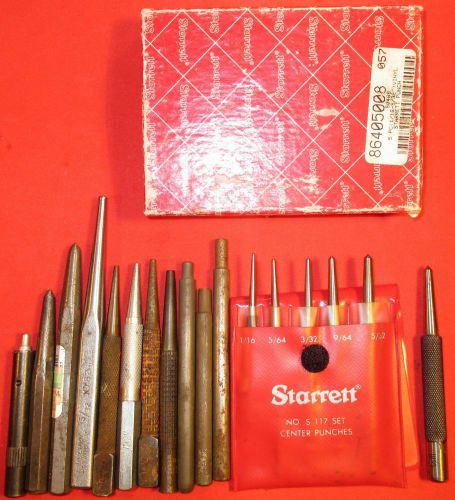 L.S. Starrett Center Punches, S117PC Plus One Extra Punches 1/16 5/32 Set