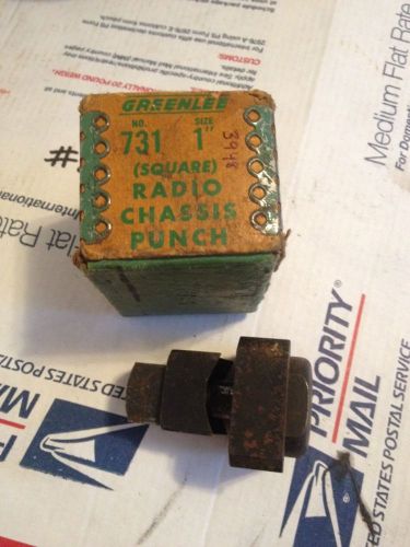 1&#034; Greenlee Heavy Duty Radio Chassis Punch Square 731 #3948