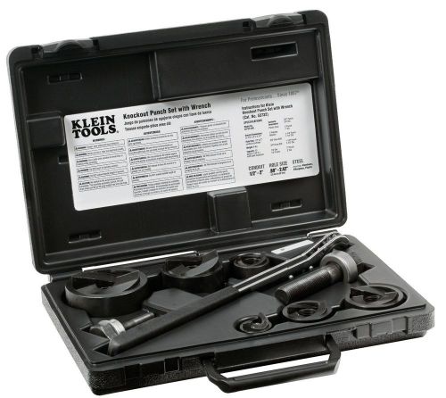 NEW Klein Tools 53732SEN Knockout Punch Set with Wrench