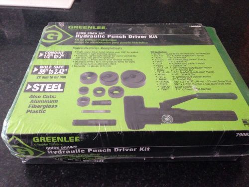 Brand New Greenlee Quick Draw 90 7906Sb Hydraulic Punch Driver Kit