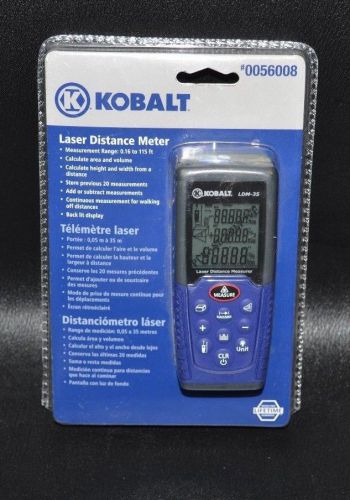 Kobalt Laser Distance Meter 0.16 to 115 ft., Item #0056008 - New, Factory Sealed