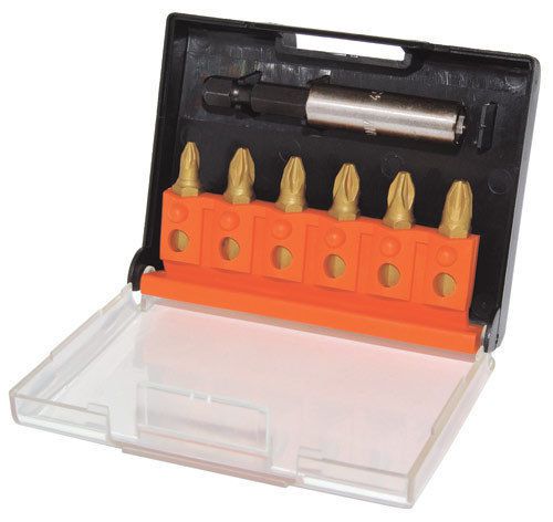 New genuine ck tools screwdriver 6 in 1 bit set titanium nitride pozi t4569tinc for sale