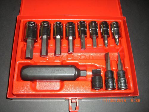 Snap on tools 12 piece 1/2&#034; drive impact driver &amp; bit socket set pit3120eb *new* for sale