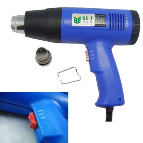 Handheld electronic heat gun lcd display best 8016 110v 1600w help for soldering for sale