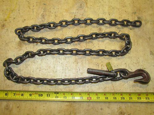 6&#039; 9/32&#034; grade 80 chain grab hook 1 end 3500 wll for sale