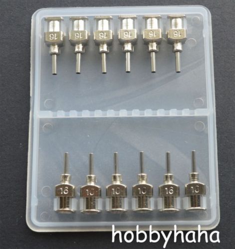 1/4&#034;  16ga 24pcs blunt stainless steel dispensing syringe needle tips for sale