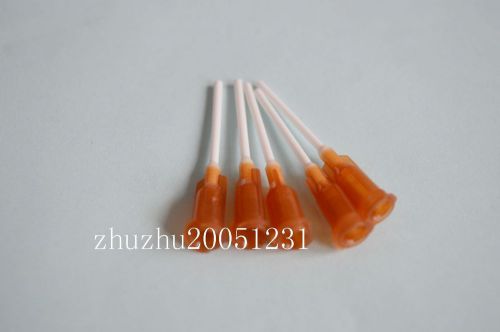 150 pcs 1&#034;   15ga amber  pp blunt flexible syringe needle tips for sale